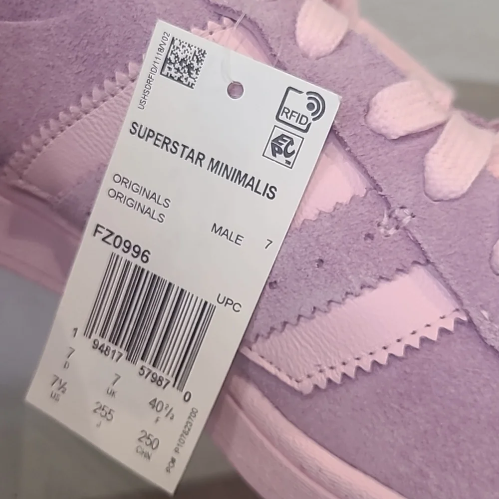 NWT Adidas Superstar minimalis Originals pink & purple men's size 7.5 - Picture 2 of 12
